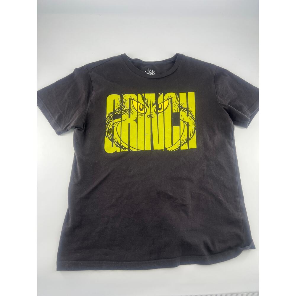 Grinch Tshirt Womens Medium Black Christmas Holiday Shirt Top Short Sleeve